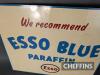 Esso Blue Paraffin printed aluminium flange mounted sign 22x18ins - 2