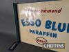 Esso Blue Paraffin printed aluminium flange mounted sign 22x18ins - 5