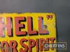 'Shell' Motor Spirit Sold Here double sided enamel sign, flange removed, 21x13ins - 3