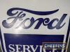 Ford Service double sided shield shaped hanging enamel sign 33x23.5ins - 3