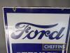 Ford Service double sided shield shaped hanging enamel sign 33x23.5ins - 6