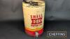 Shell X-100 oil drum c/w dispensing tap