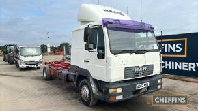 Man 8.185 Lorry c/w chassis cab with sleeper cab and night heater MOT: expired 28th Feb 2023 KM: approx 38,600 Reg. No. AD03 NHN