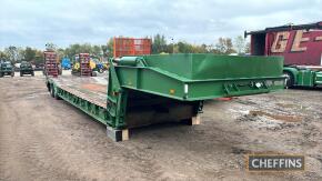 Tasker Craven Low Loader Trailer rear spring assist ramps, hydraulic drop neck, outriggers MOT: July 25