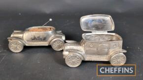 Vintage car themed trinket box t/w matching pin cushion