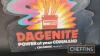 Dagenite Batteries Demon show card mounted on hardboard c18x20ins - 3