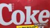 Enjoy Coke acrylic sign with motorsport decals applied 46x26ins - 2