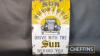 Sun Insurance Office Drive with The Sun Behind You single sided enamel sign 20x30ins