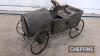 Childrens pedal car of wooden construction, reportedly pre-war era c.38ins long