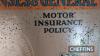 Licenses and General Motor Insurance Policy printed tin sign 29x19ins - 3