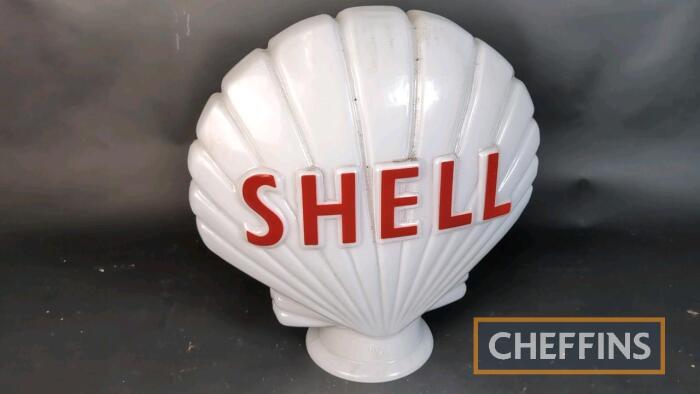 Shell glass petrol pump globe, reproduction