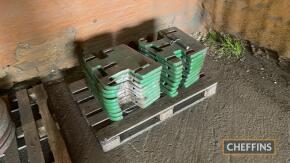 18no. John Deere 50kg front weights