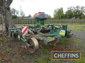 2015 Cousins V-Form mounted 5leg subsoiler fitted with depth wheels and Amazone Green Drill 200 GD200 seeder unit. Serial No. 2015 Amazon Serial No. APV0002219