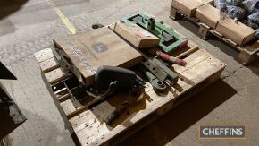 John Deere tractor spares to include toplink, tool box brackets etc.