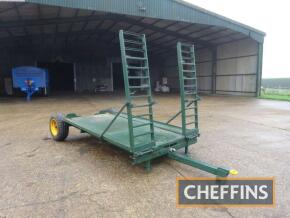 Farm made single axle low loader trailer on 10.0/75-15.3 wheels and tyres, 6ftx9ft suitable for an ATV / UTV