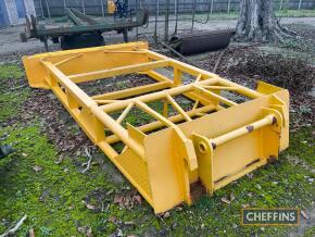 Farm-made grain pusher, 8ft(w) x 12ft(l), Manitou brackets