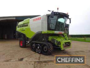 2018 CLAAS 760 Lexion rotary COMBINE HARVESTER Fitted with 2018 Claas 1080 Vario header with header trailer, APS hybrid, reversing camera, GPS guidance, rear tow clevis on front Terra Trac and Mitas 500/85R24 rear wheels and tyres. On farm from new. Reg.