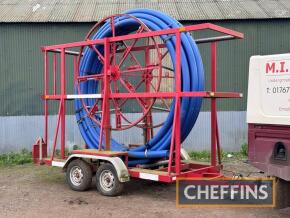 Steve Vick tandem axle pipe handling coil trailer to suit 100m coil of 180mm pipe