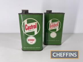 2no. Castrol Gear Oil pint tins with caps