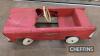 Popular, a children's tin plate pedal car in the form of a 1950's roadster - 3