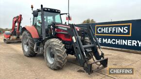 2005 Massey Ferguson 7485 Dyna VT Tractor c/w Trima 480 loader, cab and front axle suspension Reg. No. FX55 EZJ Ser. No. P250032