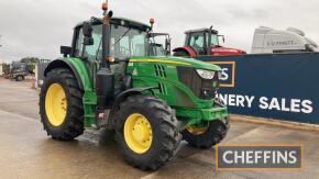 2018 John Deere 6135M Tractor Hours: approx 4990 Reg. No. OV18 UNR Ser. No. LO6135MVJG907637