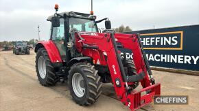 Massey Ferguson 5612 Dyna 4 Tractor c/w 40kph, 948 loader, front & cab suspension, hydraulic puh, 3no. spools, 340/85 R28 & 420/85 R38 wheels & tyres, registration documents in office Hours: approx 1955 Reg. No. BX14 HRU Ser. No. E104043