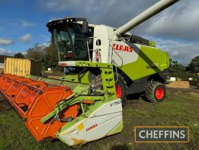 2012 Claas Lexion 660 Combine Harvester 6 straw walker, 3D sieves, straw chopper and chaff spreader, climate control, air con, radio, fridge, CAT engine, V750 cutter bar with rape extensions and hydrau;ic side knife, laser guidance one side and auto cont