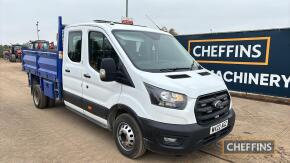 Ford Double Cab Transit 350 Tipping 170 PSI c/w registration documents in office Reg. No. MV22 AGZ