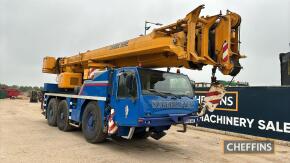 Terex AC 55 3 Axle Crane, boom length 40.2, Bi folding fly 18m, 445/95/R25, rigger spread, 6.20m-5.95, ballast 11.6ton, upper cab tilt, rear pad/wood box, top chain boxes, 4 storage compartments, beacons top & rear, 6x4, 6x6 locks, ZF auto transmission, 