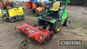 John Deere 1445 Out Front Mower c/w Trimax flail deck FX155, registration documents and manual in office Reg. No. KL52 EXF