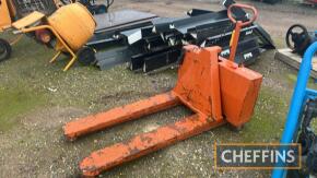 High Lift Pallet Truck c/w battery (unused)