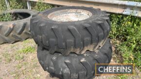 Pr. of 14x28 Digger Wheels & Tyres