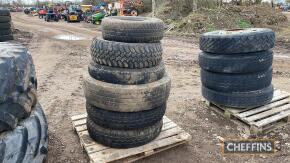 Qty of Wheels & Tyres c/w JD 8x36 wheel rim UNRESERVED LOT