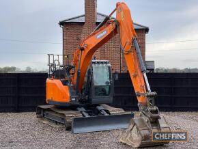 2021 DOOSAN DX140 LCR 14tonne Steel Tracked 360° EXCAVATOR. Fitted with blade, breaker pipe work, Geith quick hitch, camera system, on 700mm tracks, offered with 1no. excavator bucket (65mm pins). Owned from new Serial No. DXCCEBBSLM0020993 Hours: 1,375