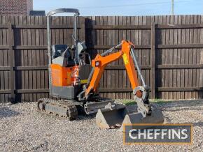 2022 Doosan DX10Z Rubber Tracked 360° EXCAVATOR Fitted with blade, breaker pipework. Strickland quick hitch. Offered with 3no. Excavator buckets (30mm pins). Owned from new Serial No. DBMB4PEKVNAE12100 Hours: 589