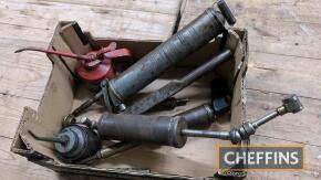 Qty grease guns and oil cans