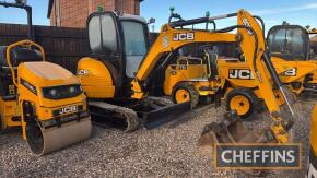 2021 JCB 8026 CTS 3T Rubber Tracked 360° EXCAVATOR. Fitted with blade, breaker pipework, quick hitch, offered with 3no. excavator buckets to include 4ft, 2ft, 1ft. Owned from new Serial No. JCB8026CM2888481 Hours: 1,415