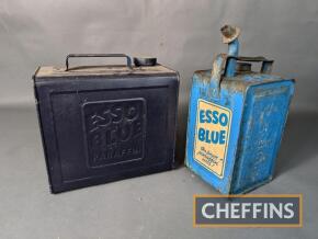 2no. Esso Blue Paraffin cans