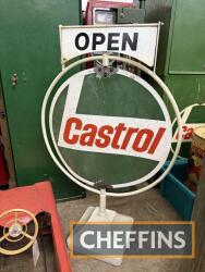 Castrol open/closed forecourt swinging sign