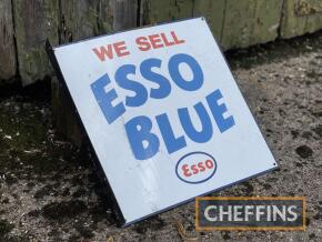 We Sell Esso Blue doubled sided flanged enamel sign, very good order