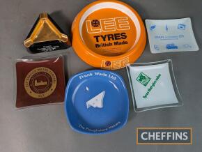 Promotional ash trays from various agricultural/industrial manufacturers