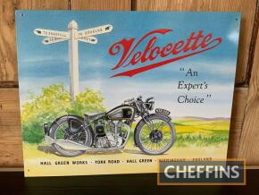 Velocette 'An Expert's Choice' tin sign