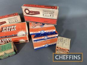 Qty NOS automotive bulbs and boxes to inc' Osram, Starlight etc