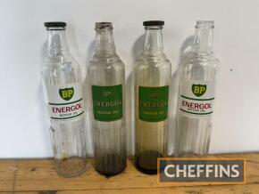 BP Energol, 4no. large oil bottles