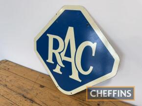 RAC double sided enamel sign of diamond form, c22ins x 22ins