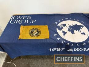 Rover Group large advertising flag t/w Early National Benzole Mixture flag