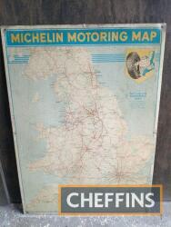 Michelin printed aluminium map, pre-motorways