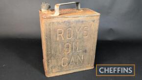 Roys Oil early 20th century 2gallon can