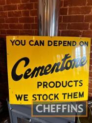 Cementone You Can Depend On enamel sign, 30x24ins